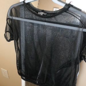 See through crop top